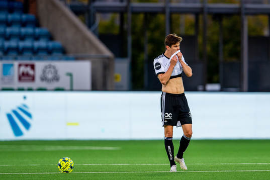 Torgeir Børven of Rosenborg looks dejected