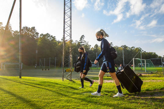 Kosovare Asllani and Linda Sembrant of the Swedish