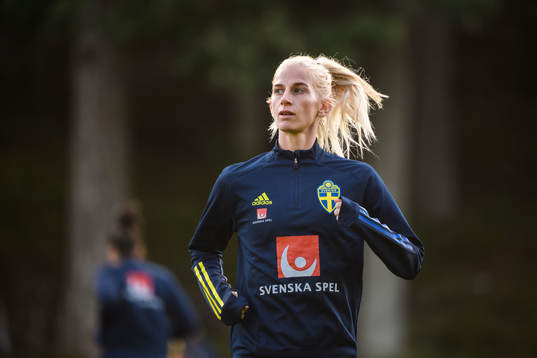 Sofia Jakobsson of the Swedish women’s national football
