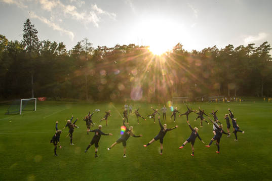 Players of the Swedish women’s national football team at