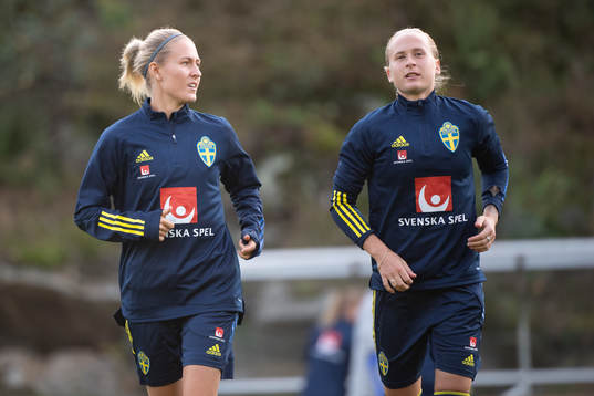 Emma Kullberg and Filippa Curmark of the Swedish women’s