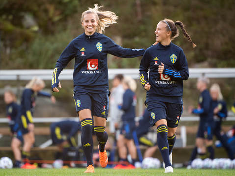 Nathalie Björn and Julia Zigiotti Olme of the Swedish
