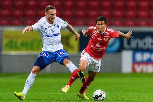 Kalmars Romário Pereira Sipião och IFK Norrköpings Linus