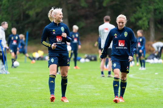 Stina Blackstenius and Mimmi Larsson