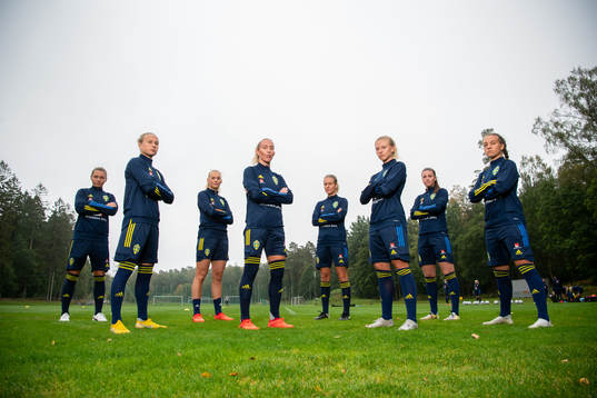 Goalkeeper Jennifer Falk, Filippa Curmark, Stina