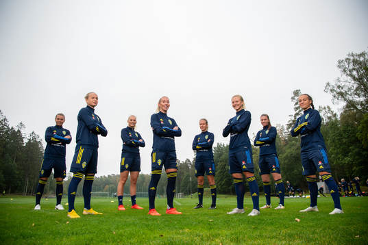 Goalkeeper Jennifer Falk, Filippa Curmark, Stina