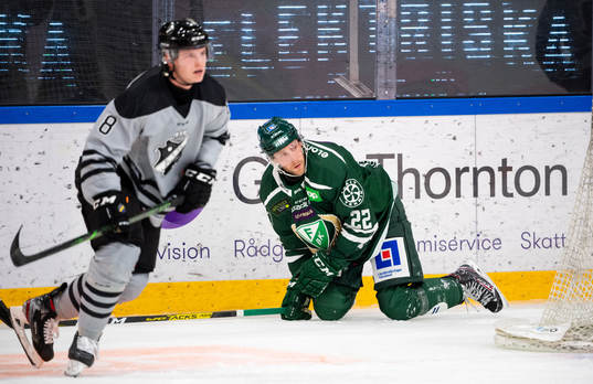 s Victor Söderström och Färjestads Per Åslund deppar
