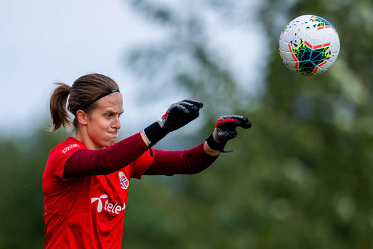Goalkeeper Ida Norstrøm of the Norwegian women’s