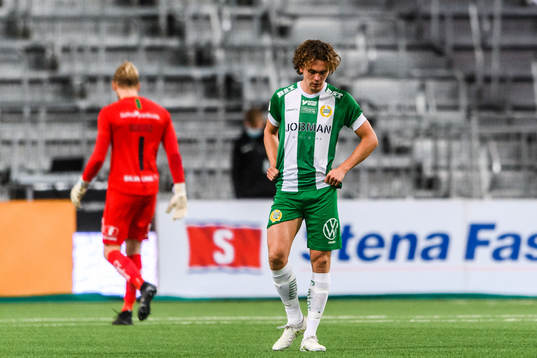 Kalle Björklund of Hammarby looks dejected