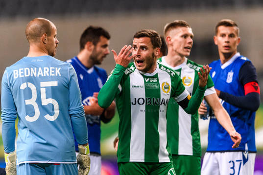 Jeppe Andersen of Hammarby looks dejected