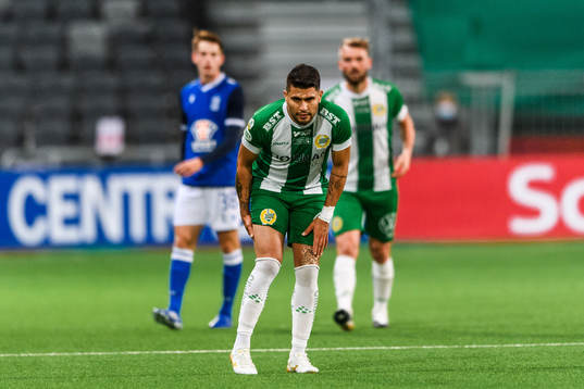 Paulinho of Hammarby in pain