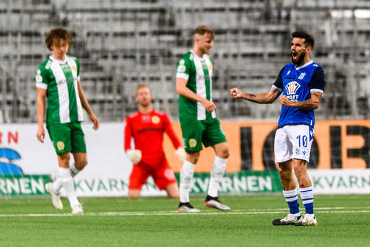 Daniel Ramirez of Lech Poznan celebrates the 0-2 goal