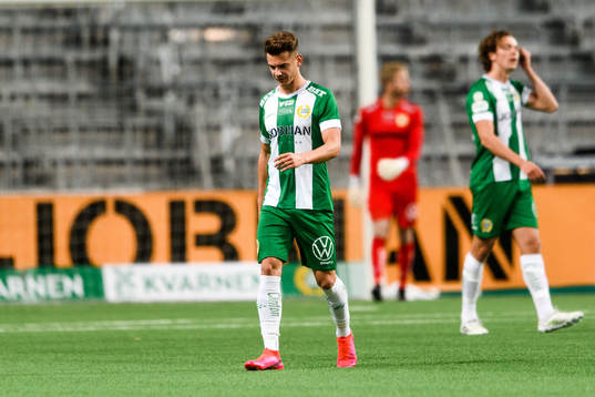 Abdul Khalili of Hammarby looks dejected