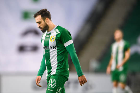 Abdul Khalili of Hammarby looks dejected