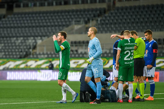Jeppe Andersen of Hammarby looks dejected