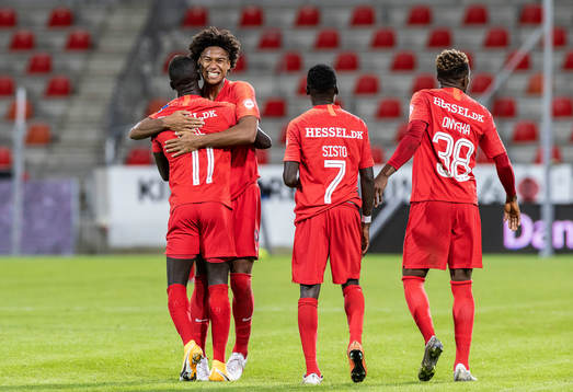 Jens-Lys Cajuste (40), FC Midtjylland og Awer Mabil (11),