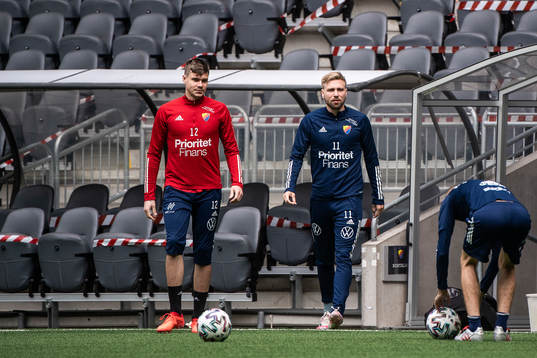 Djurgårdens målvakt Per Kristian Bråtveit och Jonathan