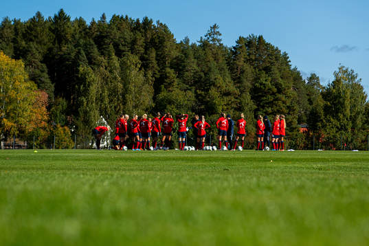 The players of the Norwegian women’s national football