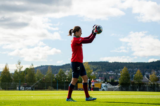 Goalkeeper Ida Norstrøm of the Norwegian women’s