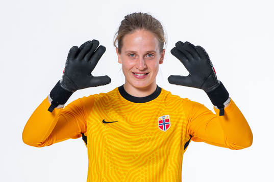 Goalkeeper Ida Norstrøm of the Norwegian women’s