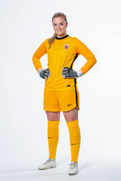 Goalkeeper Guro Pettersen of the Norwegian women’s