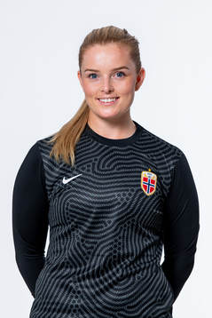Goalkeeper Guro Pettersen of the Norwegian women’s