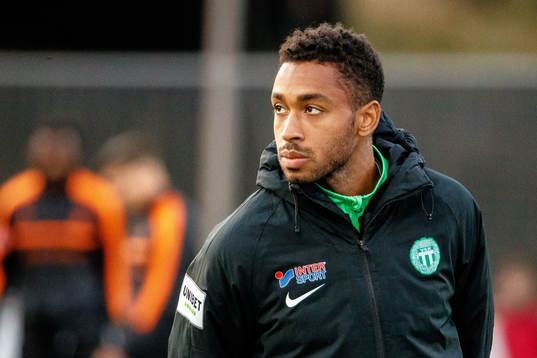 Västerås Brian Span innan fotbollsmatchen i Superettan