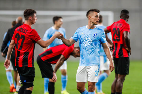 Jonas Knudsen of Malmö FF celebrates