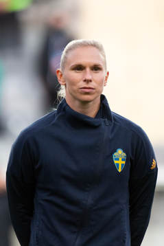 Jonna Andersson of Sweden at lineup ahead