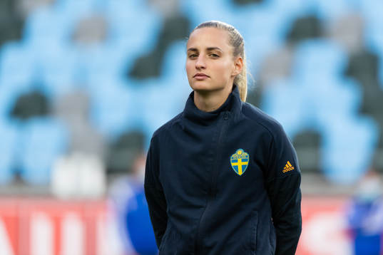 Nathalie Björn of Sweden at lineup ahead