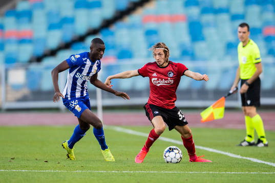 Yahya Kalley of IFK Göteborg and Rasmus Falk of FC
