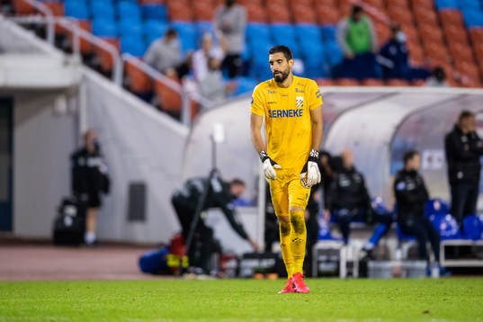 goalkeeper Ioannis Anestis of IFK Göteborg looks dejected