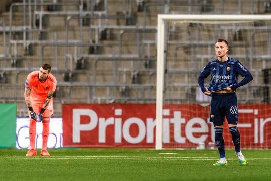 Fredrik Ulvestad of Djurgården looks dejected