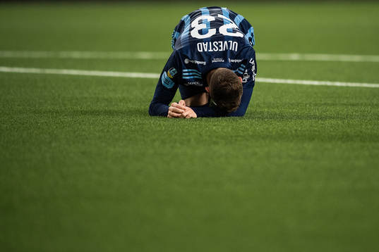 Fredrik Ulvestad of Djurgården in pain