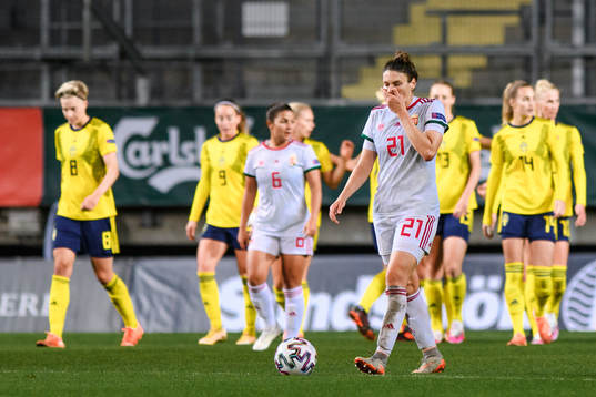 Bernadett Zágor of Hungary looks dejected