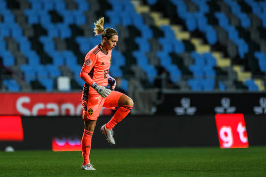 Goalkeeper Jennifer Falk of Sweden