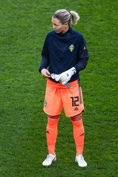 Goalkeeper Jennifer Falk of Sweden