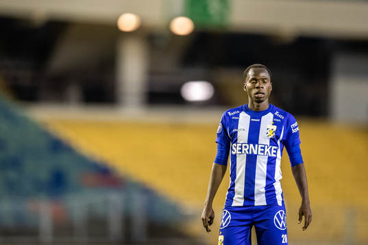 Alhassan Yusuf Abdullahi of IFK Göteborg looks dejected