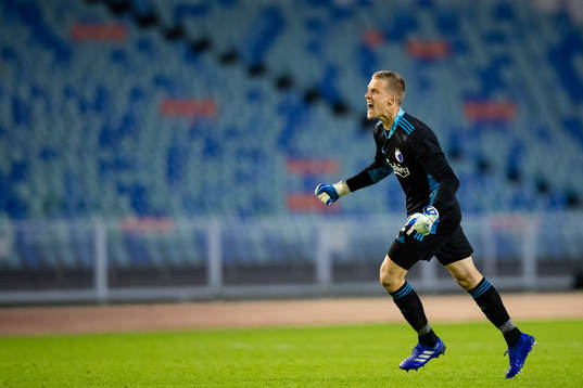 Karl-Johan Johnsson of FC Köpenhamn celebrates