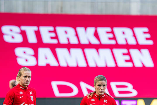 Elise Hove Thorsnes and Maren Mjelde of the Norwegian