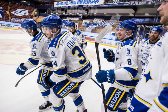 Leksands Peter Cehlarik jublar