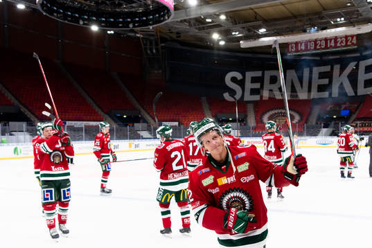 Frölundas Max Friberg tackar publiken