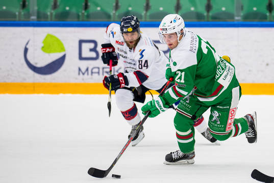 Rögles Nils Höglander och Linköpings Jimmy Andersson