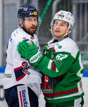 Linköpings Jonas Holös och Rögles Leon Bristedt