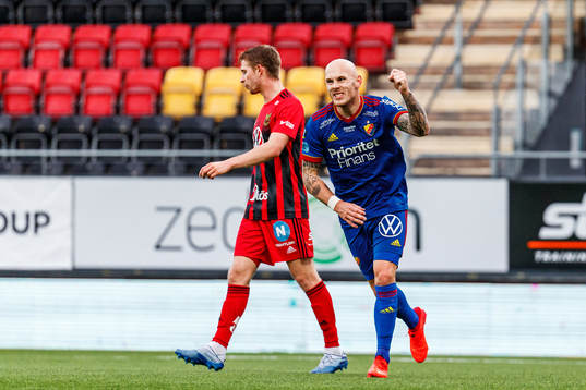Djurgårdens Magnus Eriksson jublar