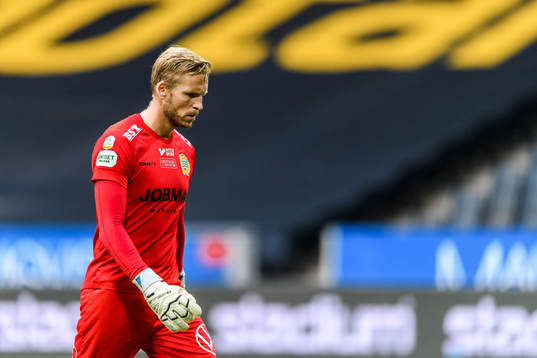 Hammarbys målvakt David Ousted deppar