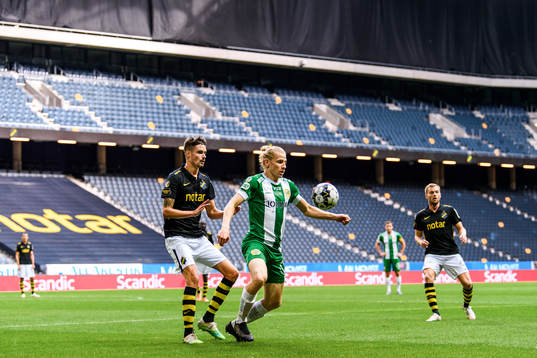 s Mikael Lustig och Hammarbys Gustav Ludwigson