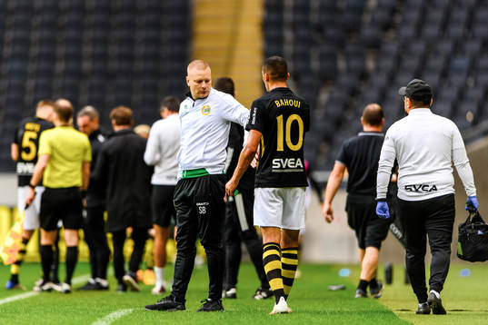 s Nabil Bahoui och Hammarbys tränare Stefan Billborn
