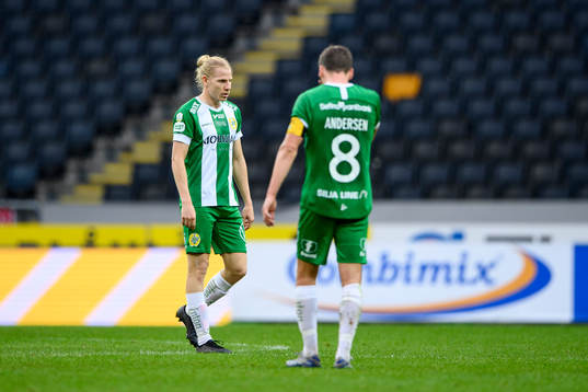 Hammarbys Gustav Ludwigson och Jeppe Andersen deppar