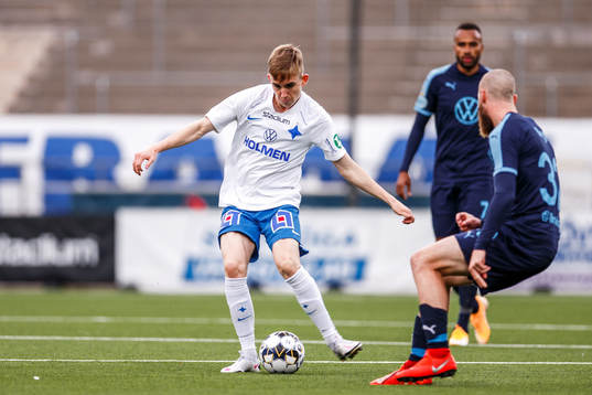 IFK Norrköpings Ísak Bergmann Jóhannesson  och Malmö